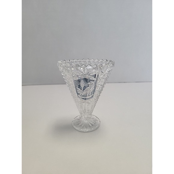 Vintage Hofhauer Germany Crystal Sapphire Bird Vase‎ Retro Byrdes Collection... - Picture 1 of 6